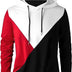 Cotton Blend Color Block Full Sleeves Hooded T-Shirt