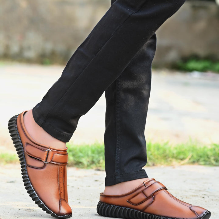 Men's Bantu Style Tan Loafer Casual Shoe