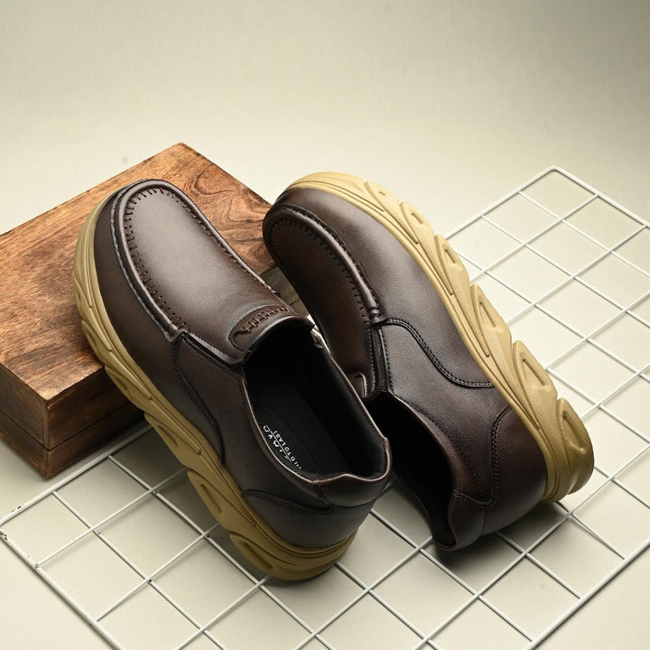 Men's Derby Slip On Brown Casual Shoes